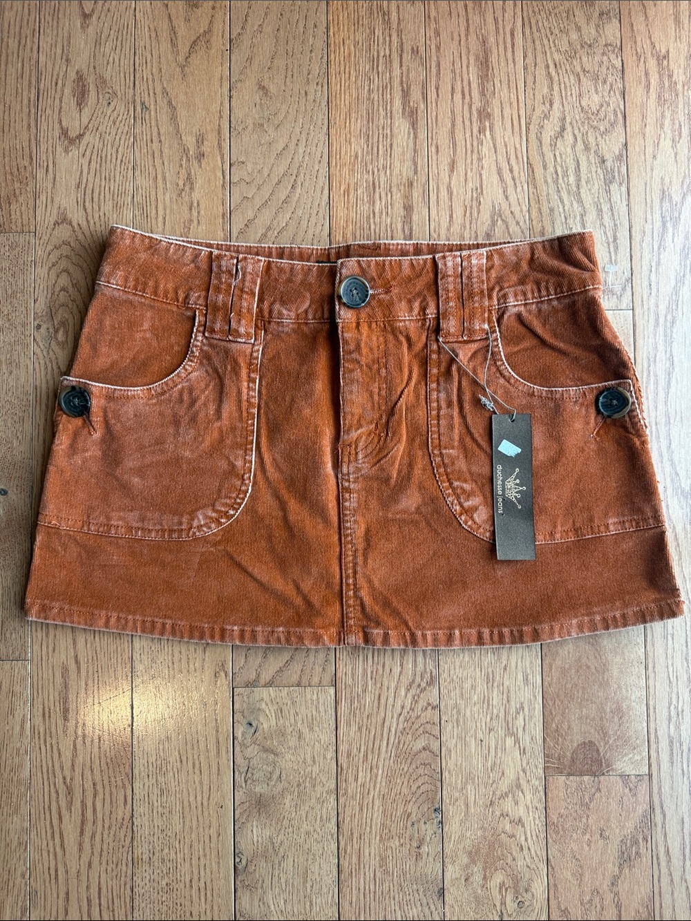 Women’s Rust Corduroy Mini Skirt